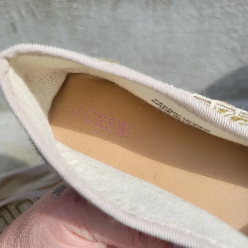 J. Crew embroidered espadrilles size 9 Cute Flats